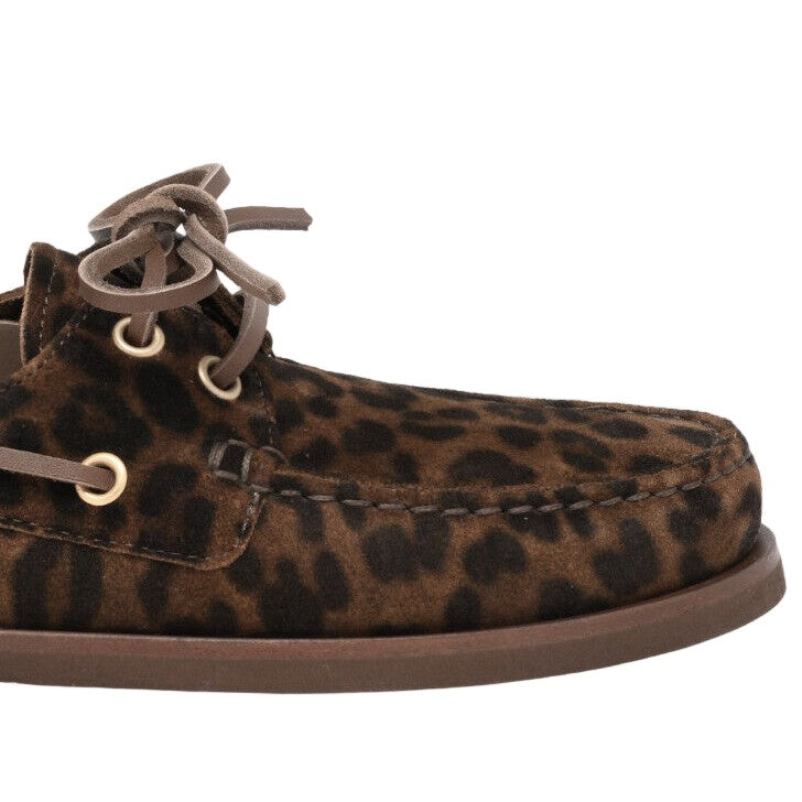 Gianvito Rossi Animal Print Leather Loafers
