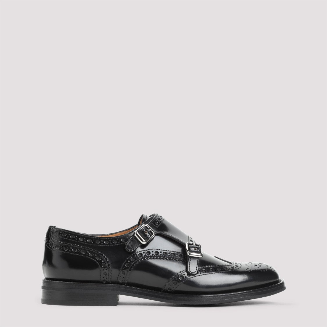 Church's Closed Brogue Shoes With Dual Buckles