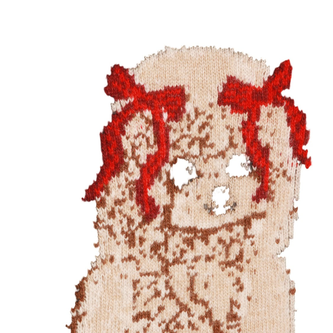 Ganni Sleeveless Sweater Vest With Playful Dog Graphic