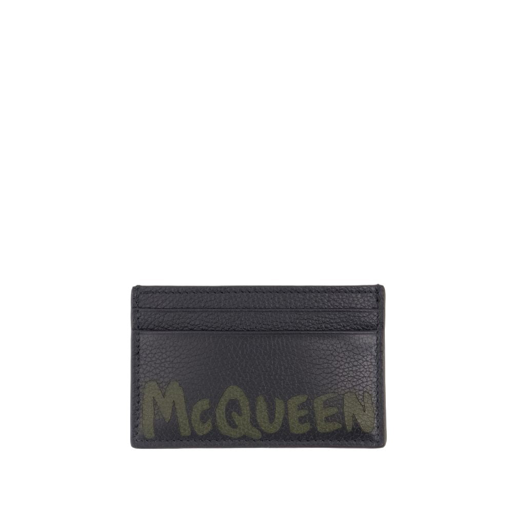 Alexander Mcqueen Card Holder - Leather - Black/Khaki