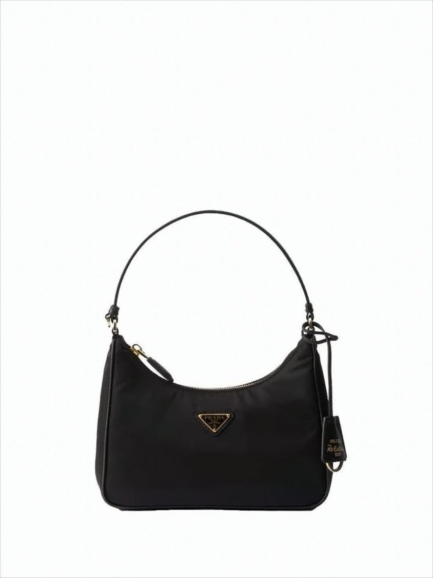 Prada Minimalist Rectangular Black Shoulder Bag