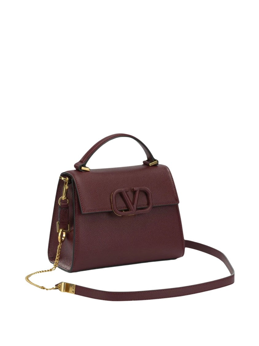 Valentino Trapezoidal Gold-Hardware Top Handle Bag