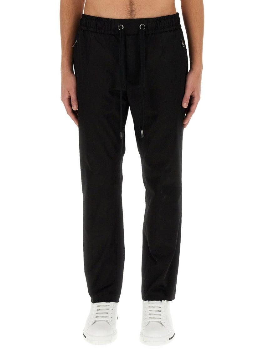 Dolce & Gabbana Jogging Pants With Plaque Detail