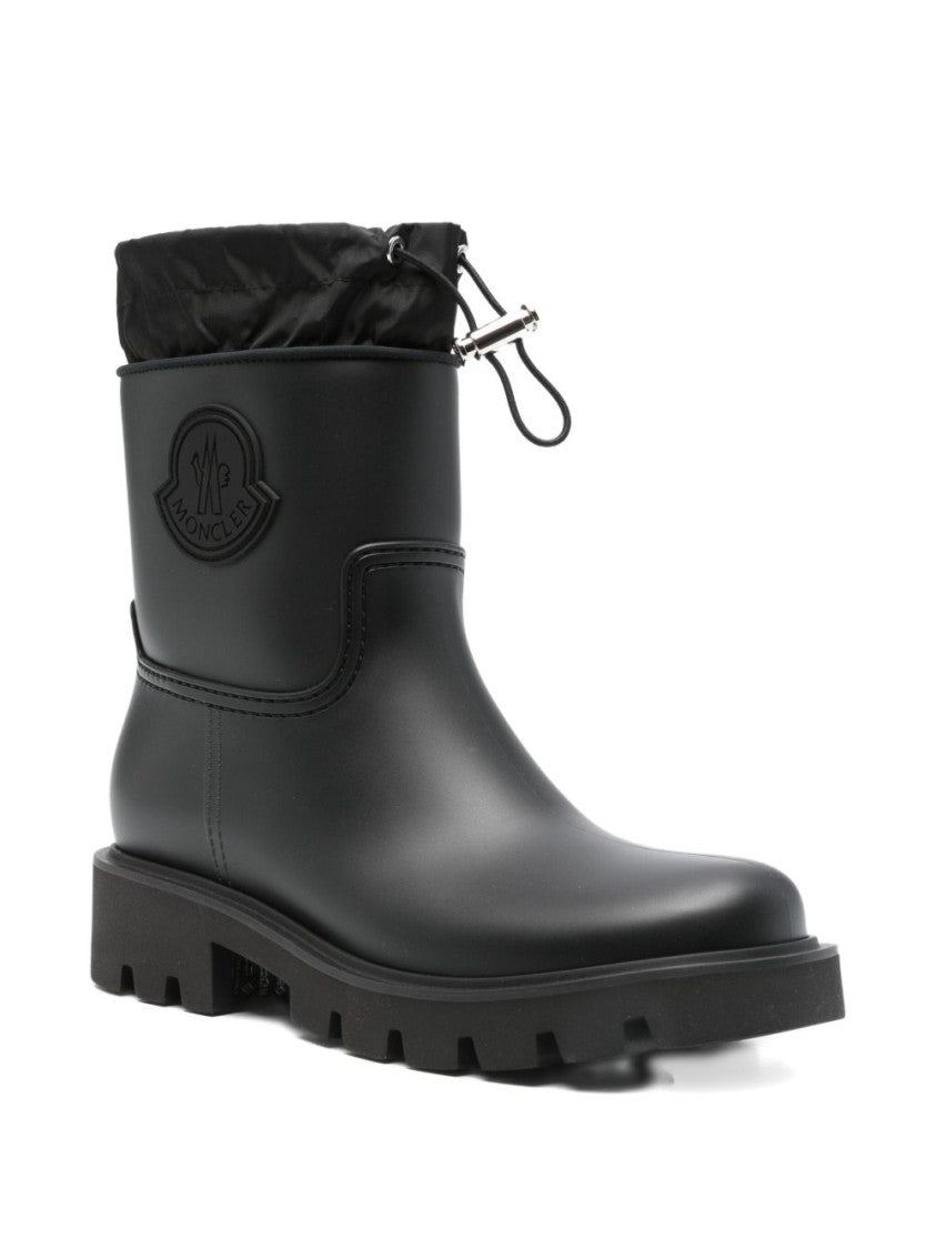 Moncler Matte Black Pvc Ankle Boots