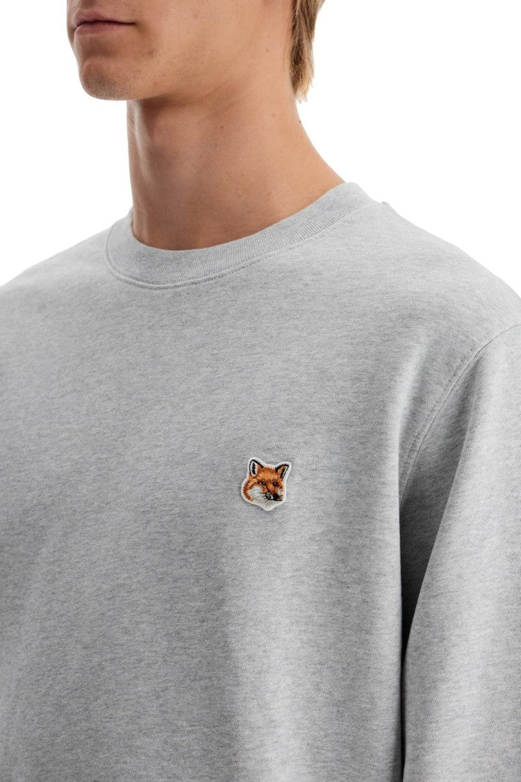 Maison Kitsuné Minimalist Long-Sleeve Sweatshirt With Embroidered Logo