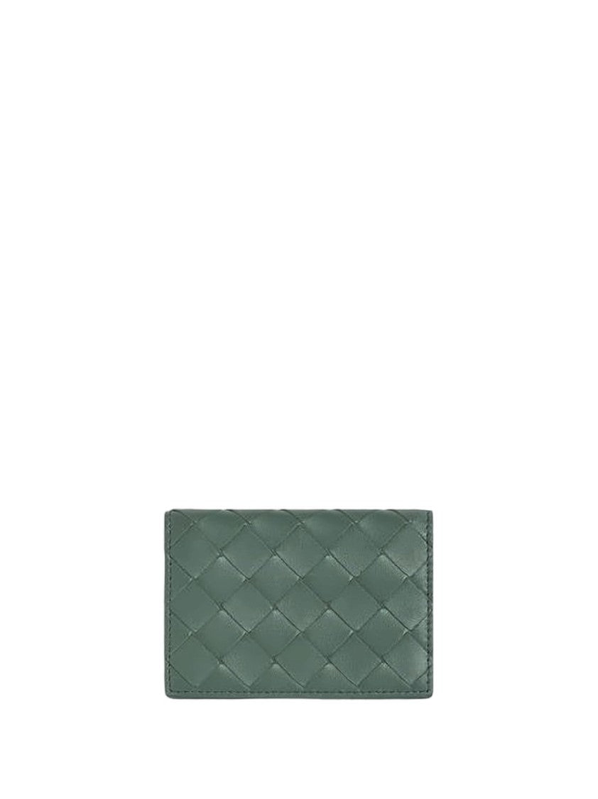 Bottega Veneta Compact Woven Leather Card Wallet
