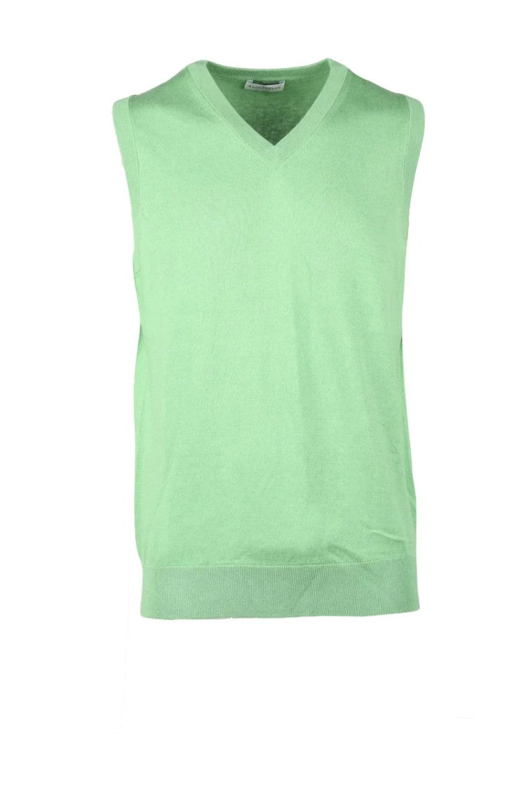 Ballantyne Cotton And Cashmere Knit Vest - Green
