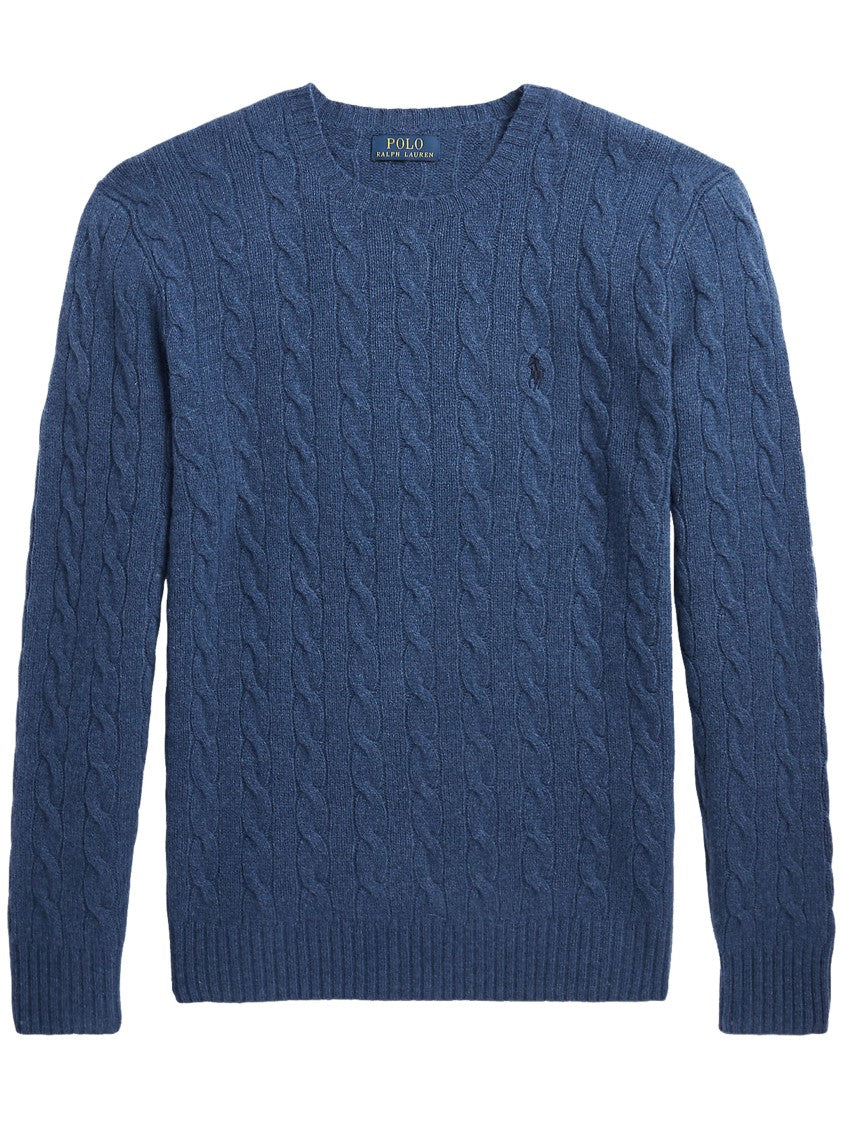 Polo Ralph Lauren Blue Pullover Cable Knit Cotton Sweater