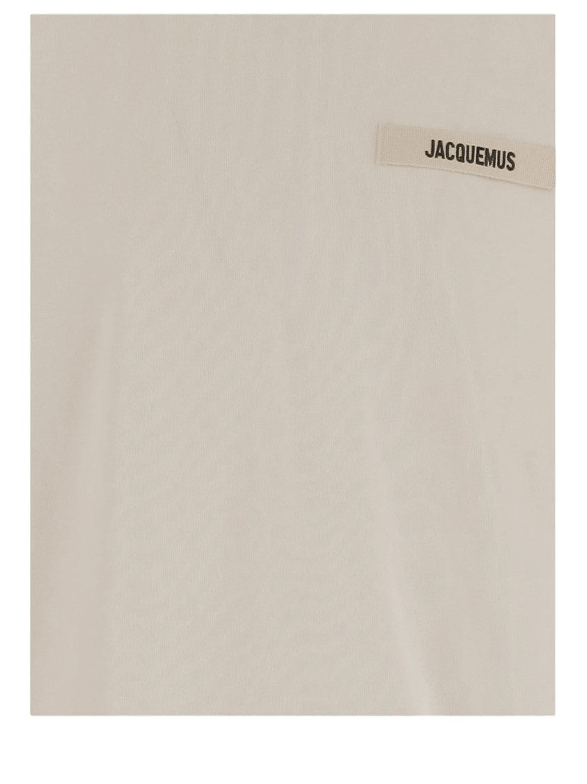 Jacquemus Cotton T-Shirt With Embroidered Grosgrain Logo