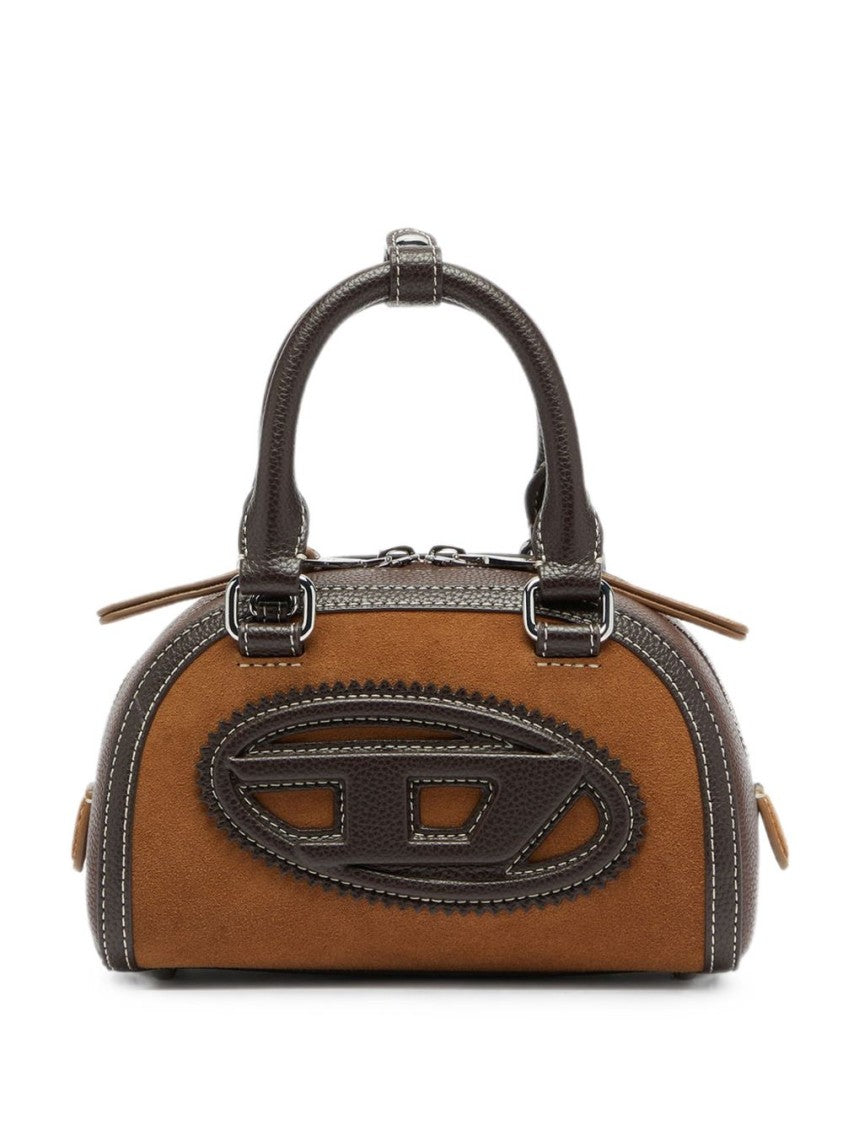 Diesel Oval Patch Structured Dual Handle Handbag