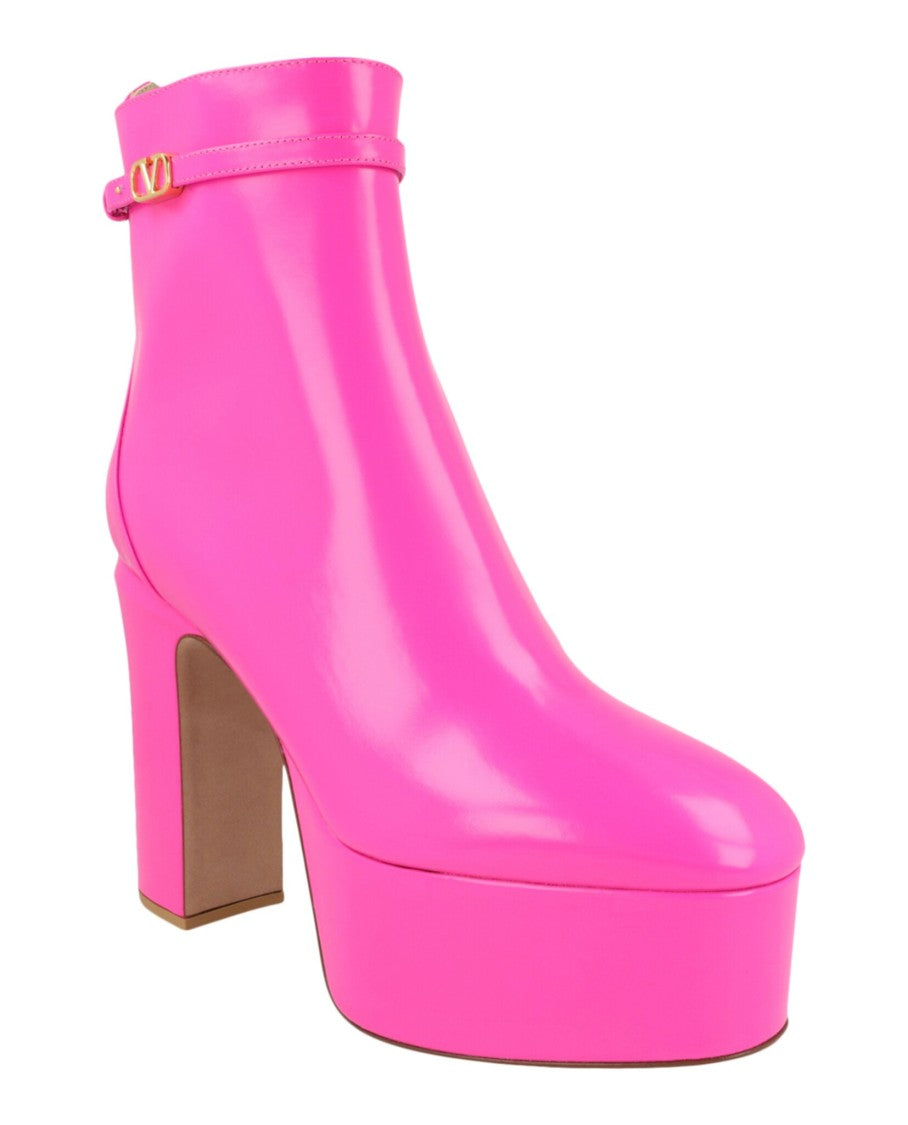 Valentino Tan-Go Platform Leather Boots