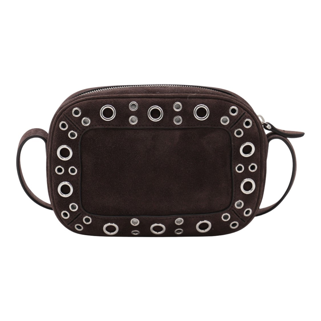 Valentino Garavani Compact Rectangular Suede Bag With Silver-Tone Hardware
