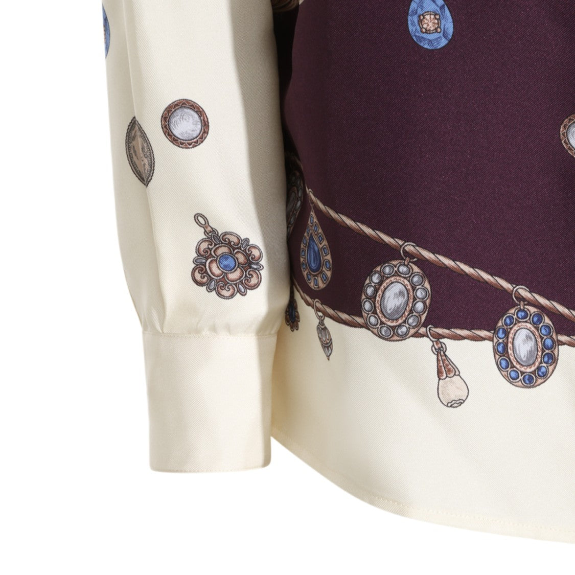 Versace Two-Tone Versace Shirt With Chain And Medallion Prints