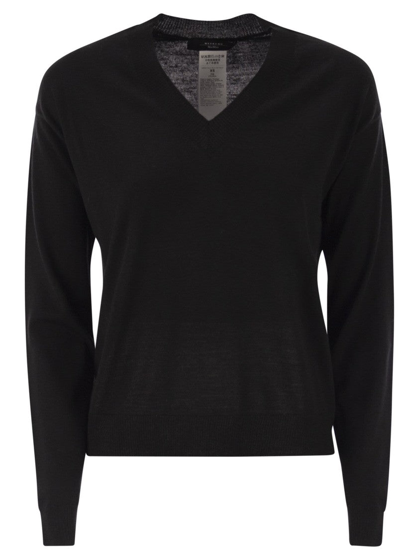Max Mara Fiocchi - V-Neck Jumper In Wool And Cashmere