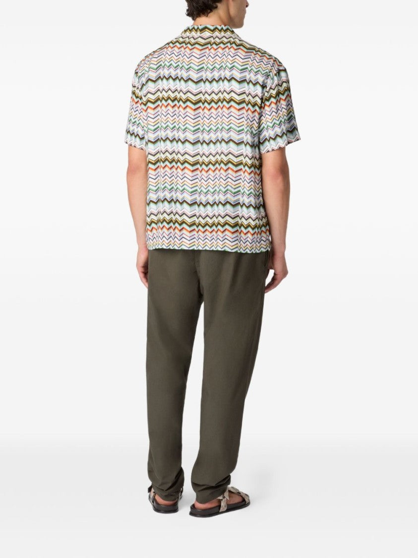 Missoni Irregular Zigzag Print Short-Sleeved Shirt