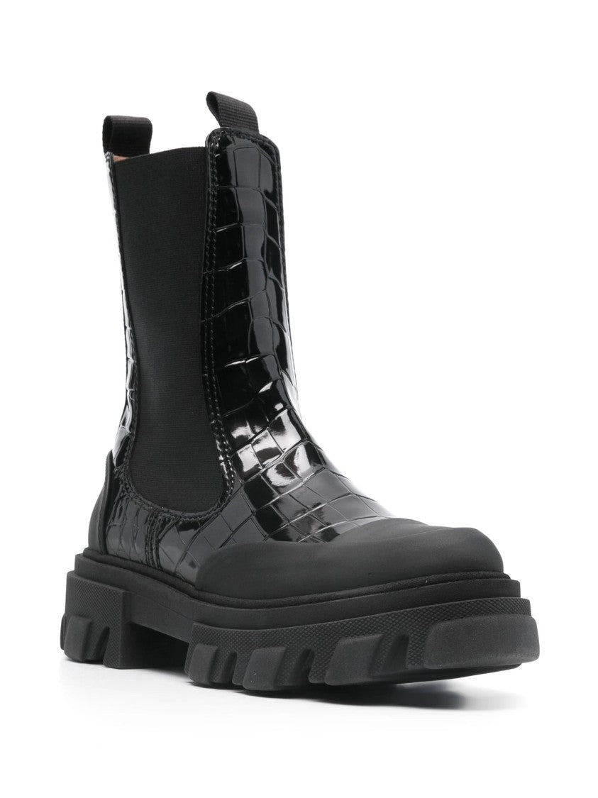 Ganni Mid Shaft Biker Boots