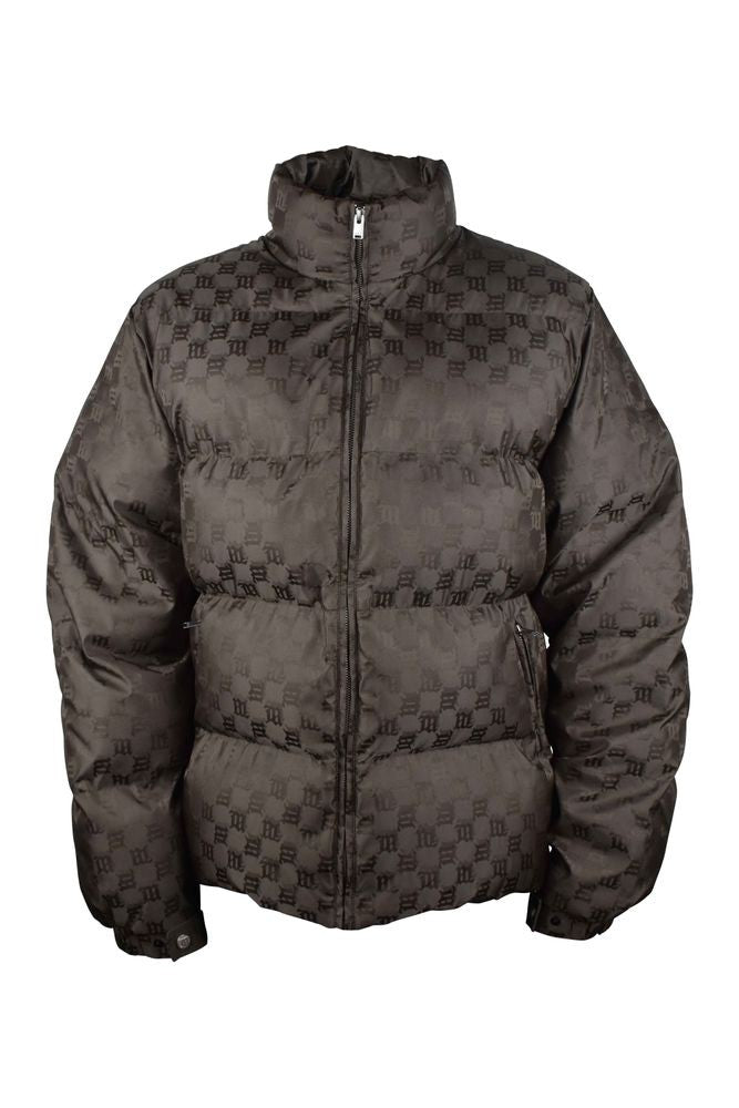 Misbhv Quilted Down Jacket With Monogrammed Logo