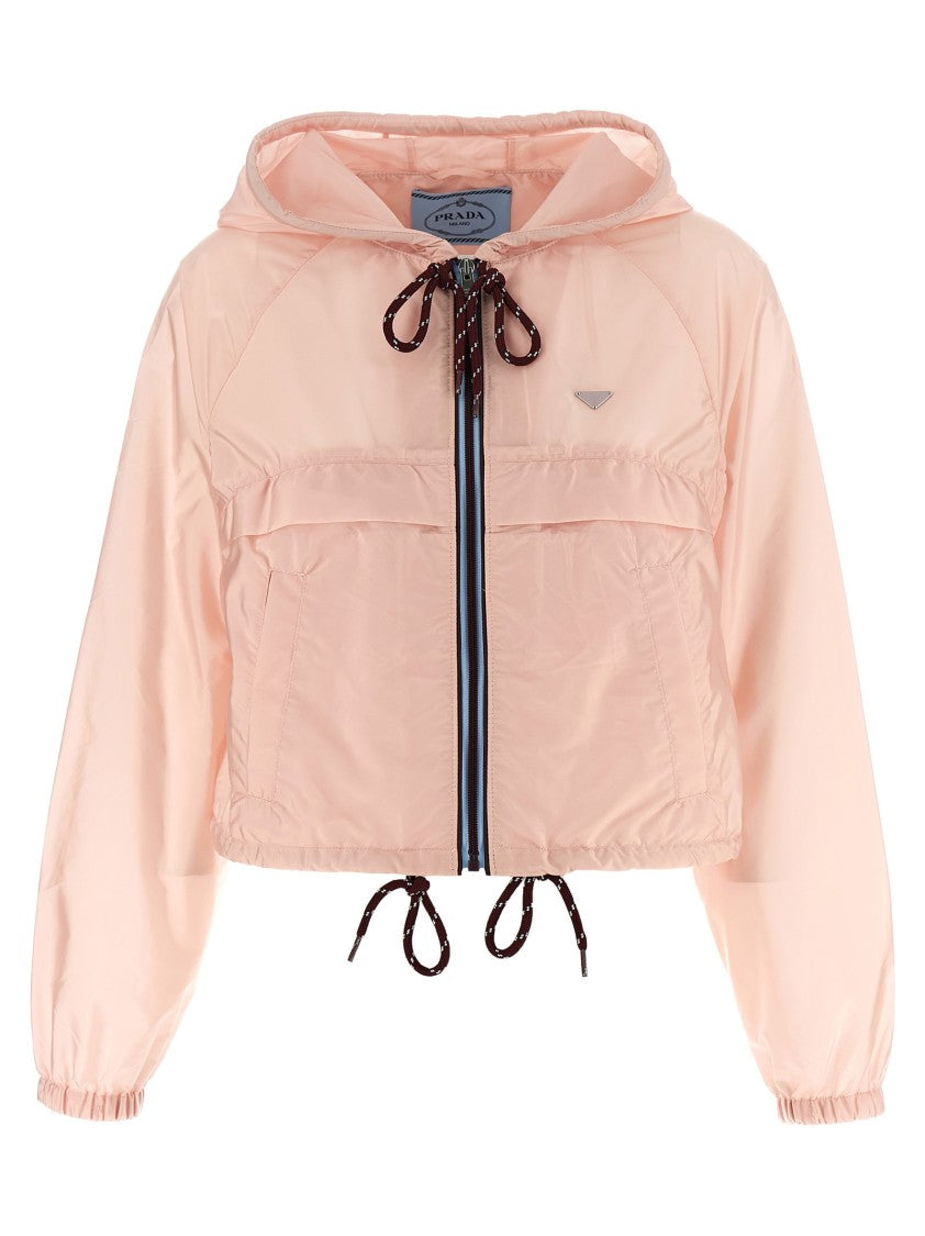 Prada Re-Nylon Feather Crop Jacket
