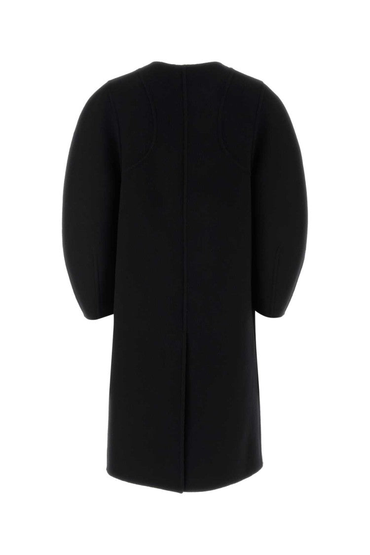 Fendi Black Wool Blend Coat