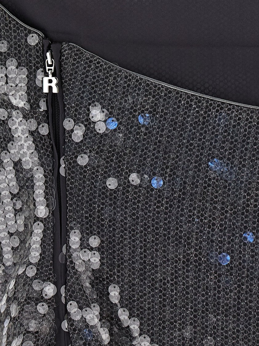 Rotate Birger Christensen Halterneck Sequin Mesh Top