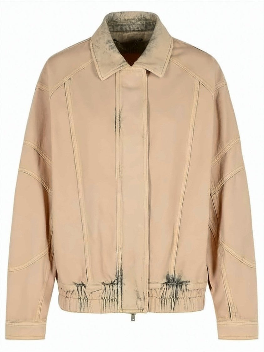 Golden Goose Boxy Silhouette Jacket With Distressed Accents