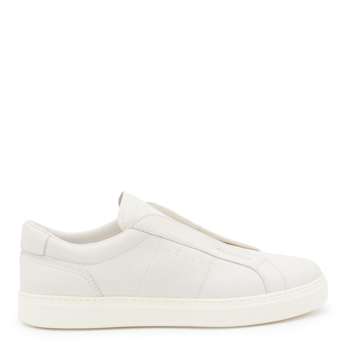 Hogan White Leather Logo Detail Sneakers