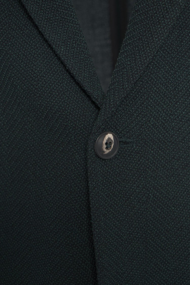 Circolo 1901 Single-Breasted Green Blazer With Fine Knit Texture