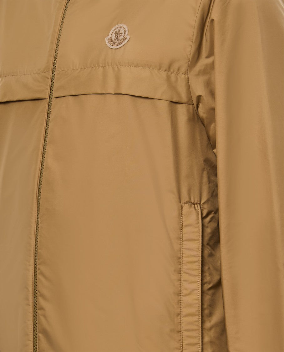 Moncler Rifeo Lightweight Beige Nylon Jacket With Hood