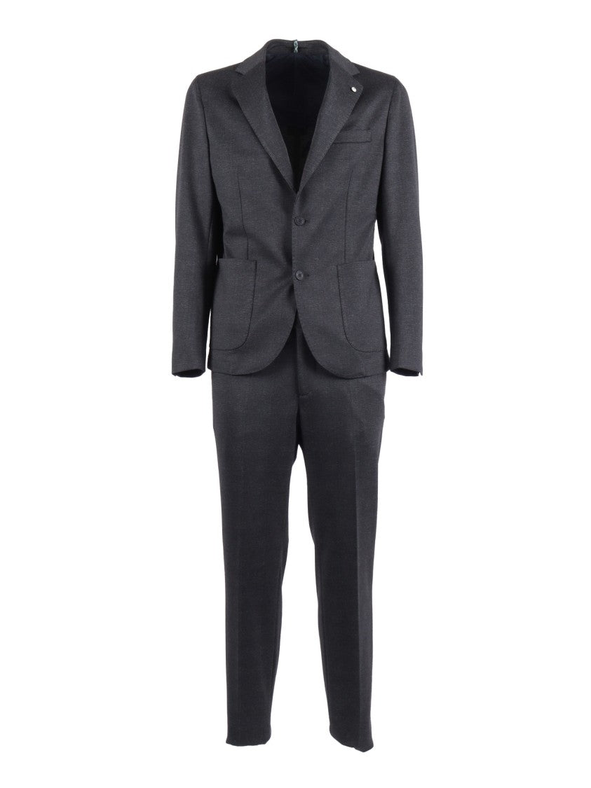 L.B.M. 1911 Grey Tailored Straight Cut Suit