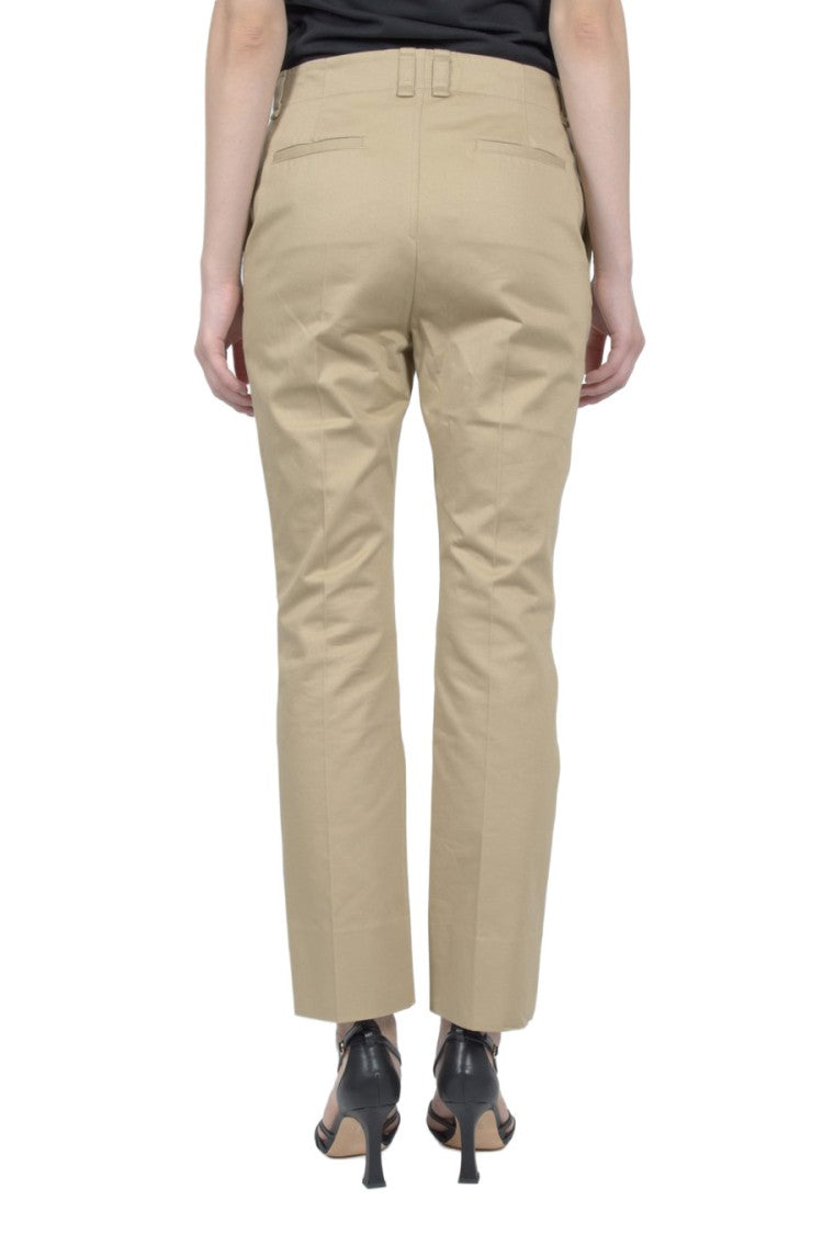 Saint Laurent Beige Cotton Cropped Trousers