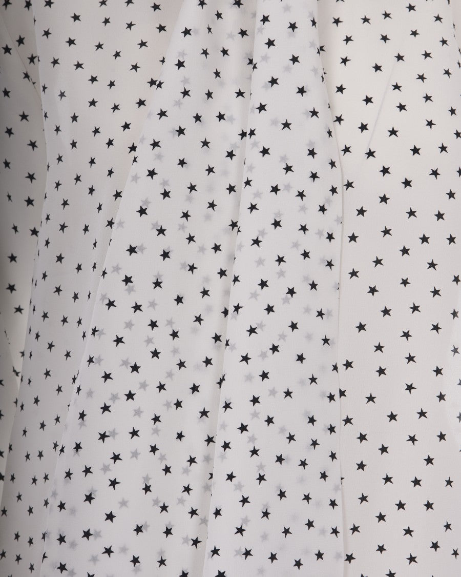 P.A.R.O.S.H. Cream Bow Neck Silk Shirt