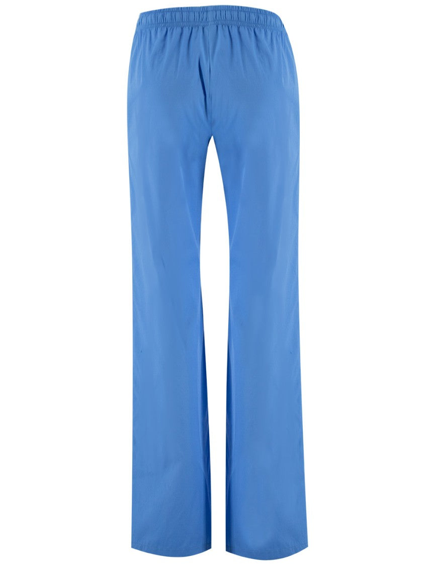 Ermanno Scervino Azure Blue Cotton Trousers