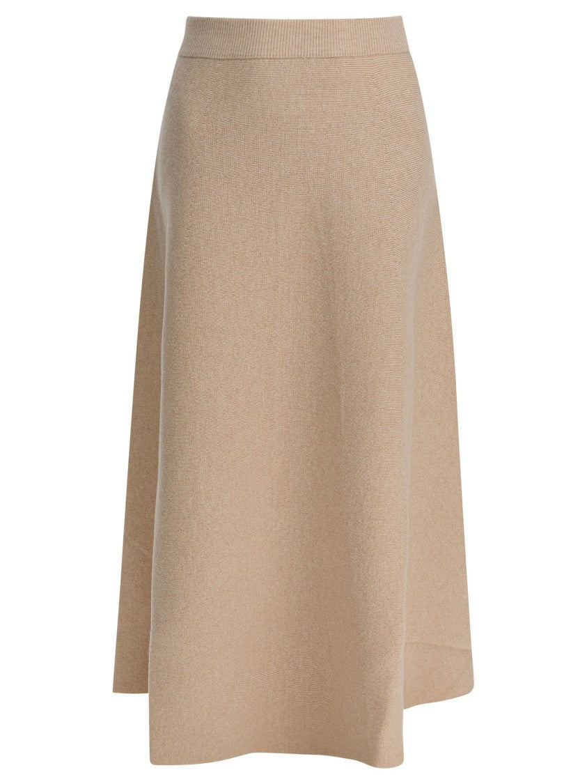 Max Mara Wool And Cashmere Flared Midi Skirt