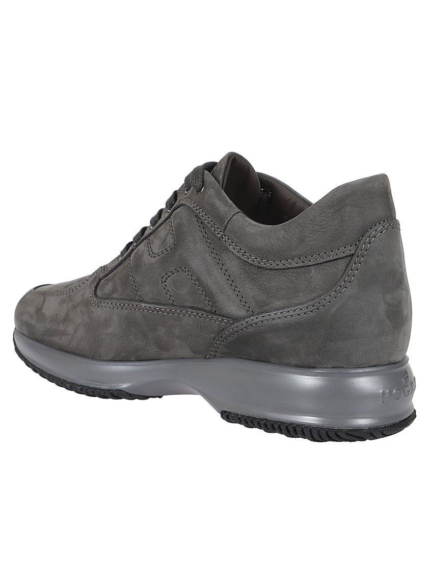 Hogan Sporty Leather Shoes With Cushioned Sole