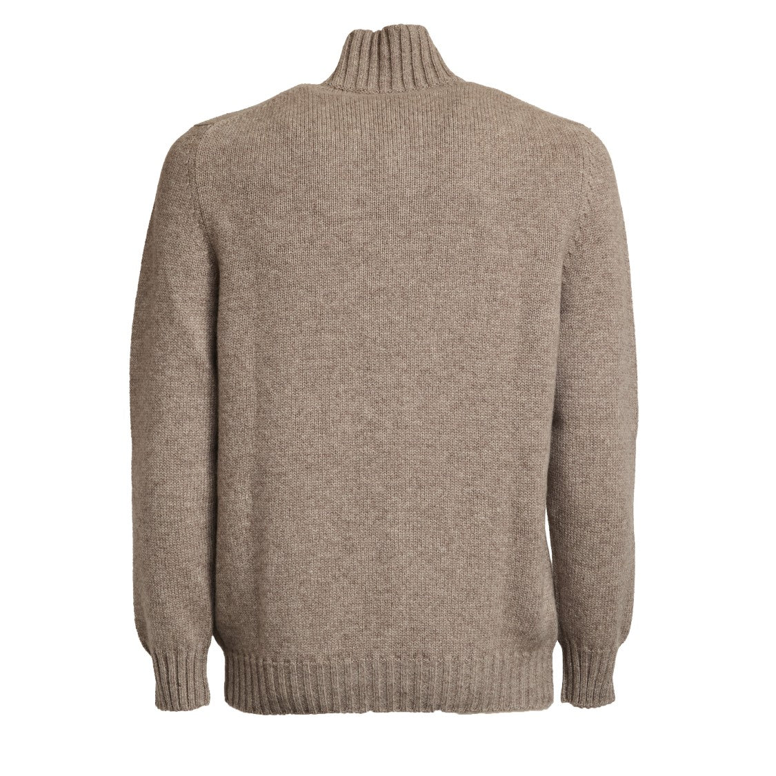 Fedeli Beige Cashmere Ribbed Detail Cardigan