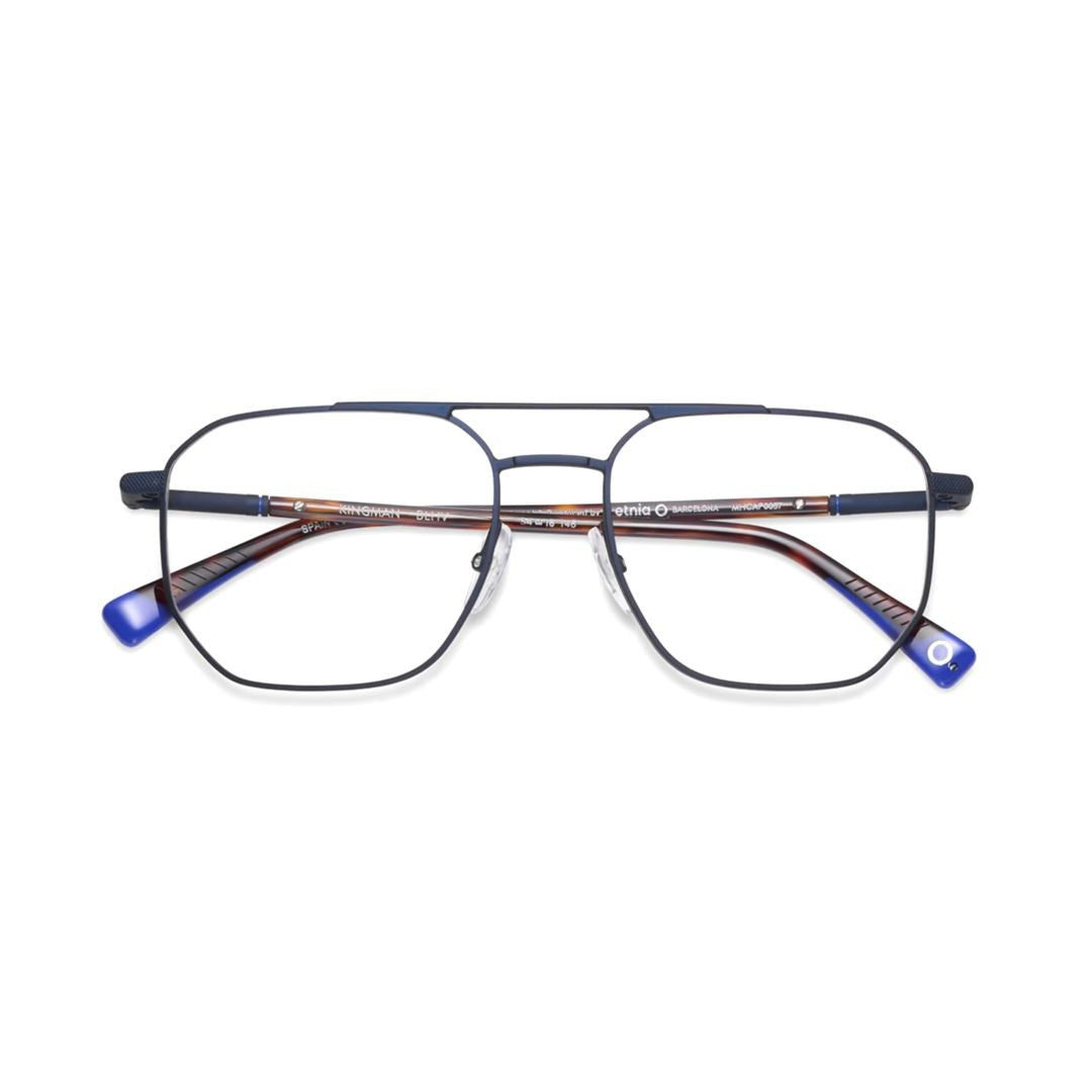 Etnia Barcelona Kingman Geometric Metal Frame Eyeglasses With Tortoiseshell Temples