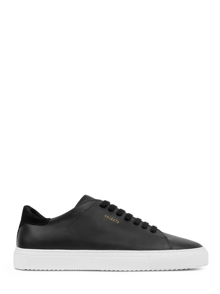 Axel Arigato Smooth Leather Low-Top Sneakers With Gold Accents