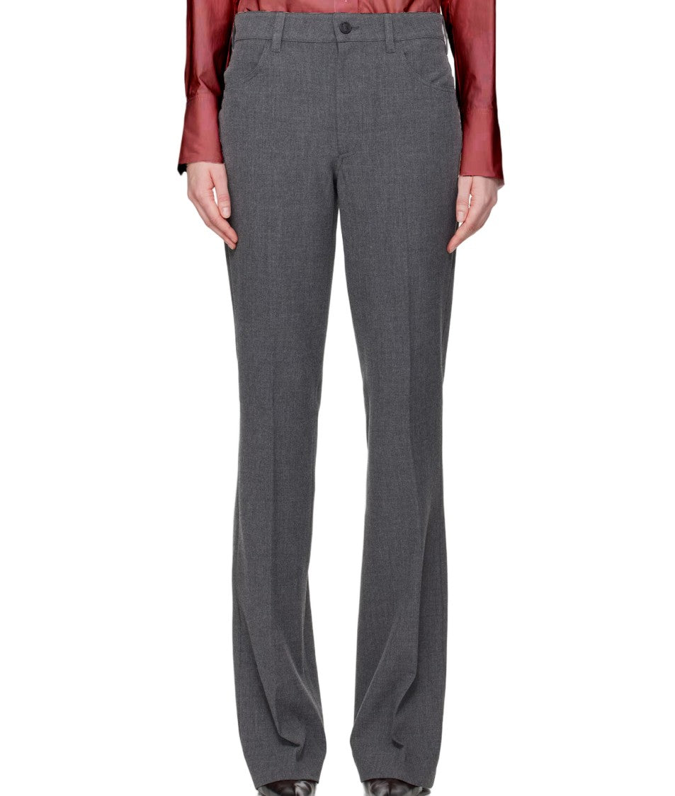 The Attico Tailored Flare Pants With Front Pence And Zip Closure