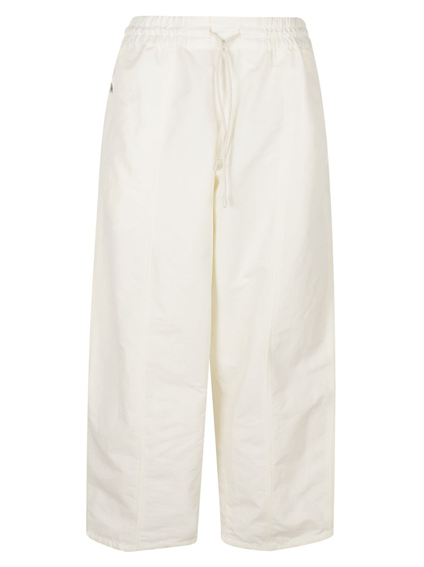 Bottega Veneta Cropped Wide-Leg Trousers With Elastic Waistband And Zippered Pocket