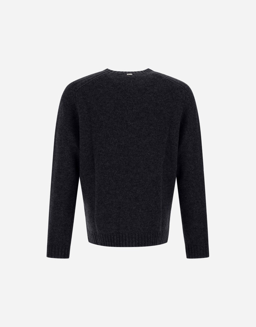 Herno Classic Blue Wool Sweatshirt