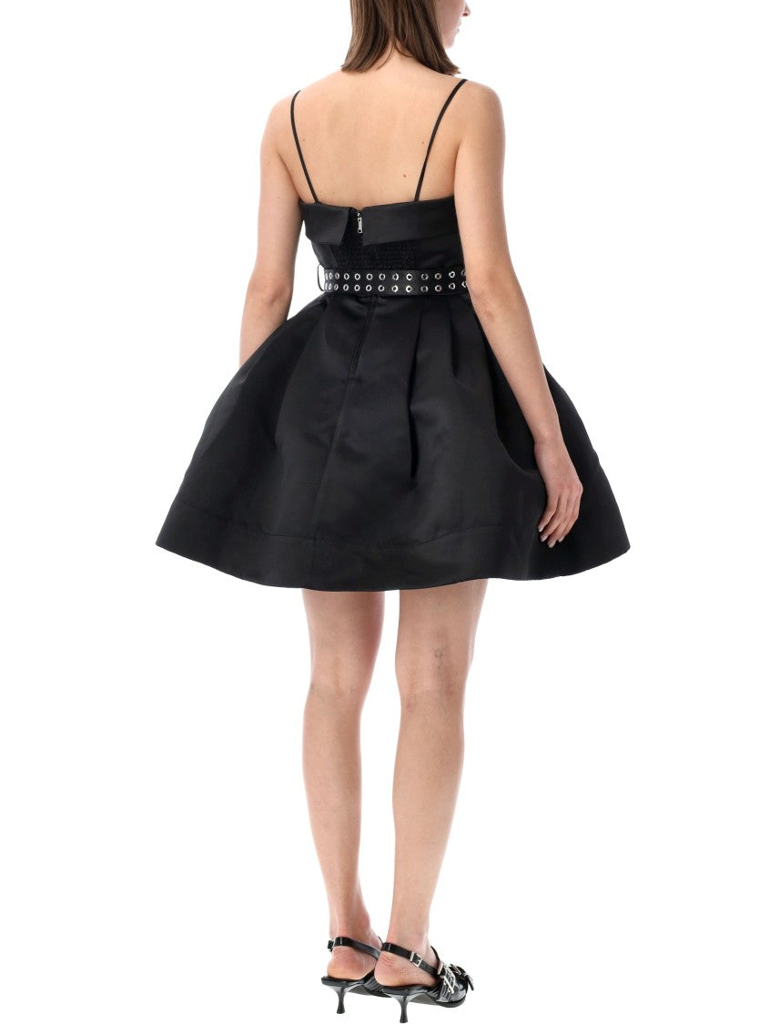 Ganni Satin Bubble Voluminous Mini Dress