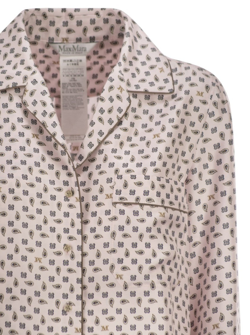 Max Mara Mxmdisco - Semi-Fitted Printed Silk Shirt