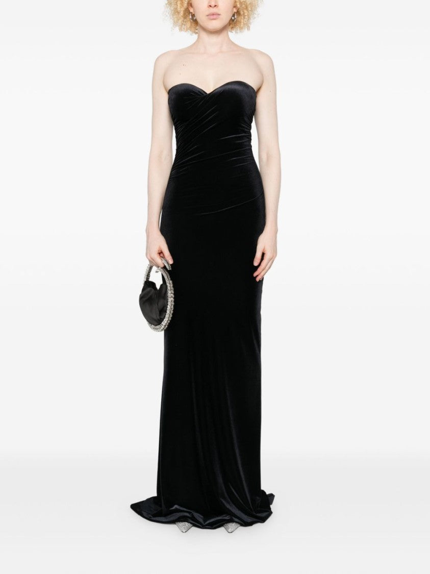 Amazuin Strapless Fitted Evening Dress With Ruched Bodice