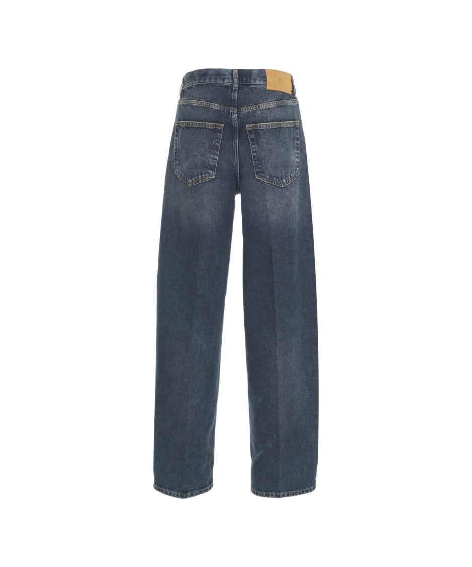 Pt Torino Straight-Leg Blue Jeans With Mid-Rise Waist And Five-Pocket Design
