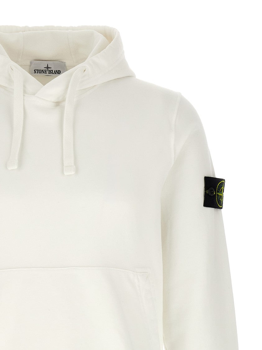 Stone Island Garment-Dyed Organic Cotton Hoodie With Logo Appliqué