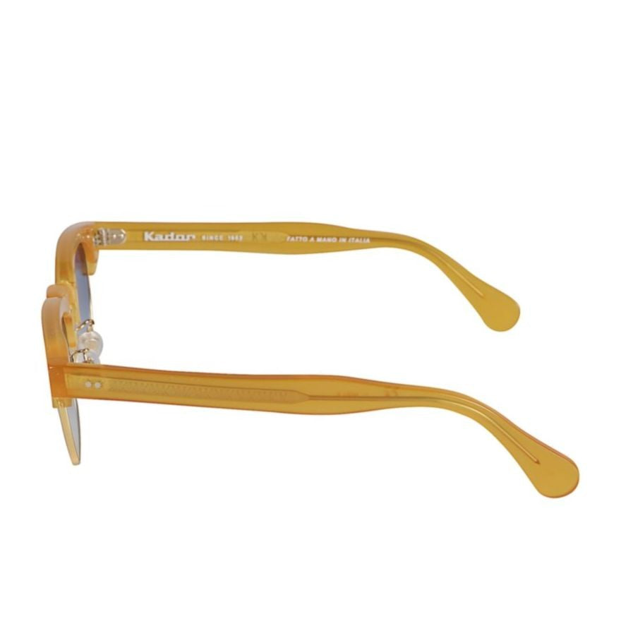 Kador Woody Cm Translucent Amber-Yellow Sunglasses With Gradient Blue Lenses