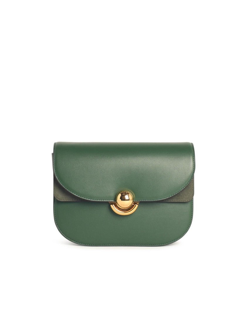 Furla Sfera Green Leather Crossbody Bag