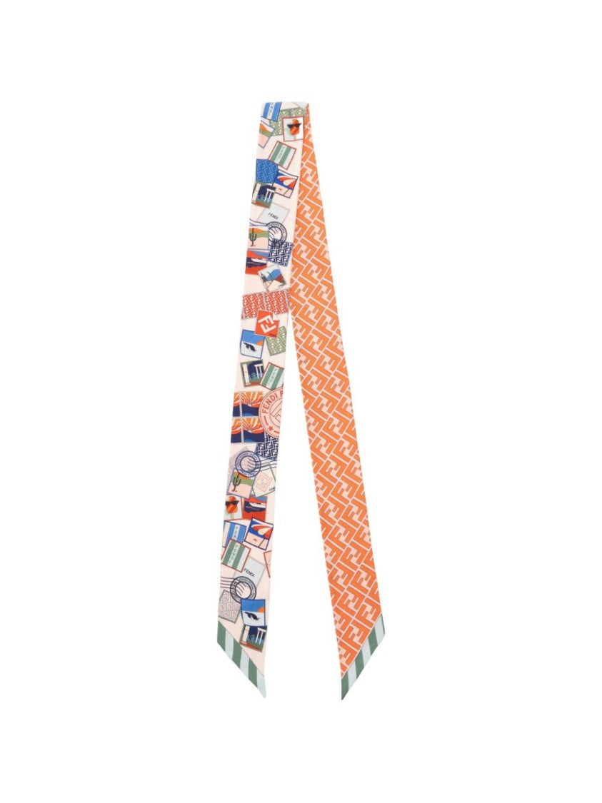 Fendi Multicolor Long Dual-Sided Geometric Scarf