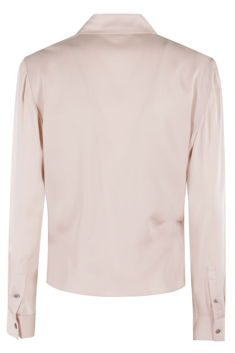 Theory Lapel Wrap Blouse