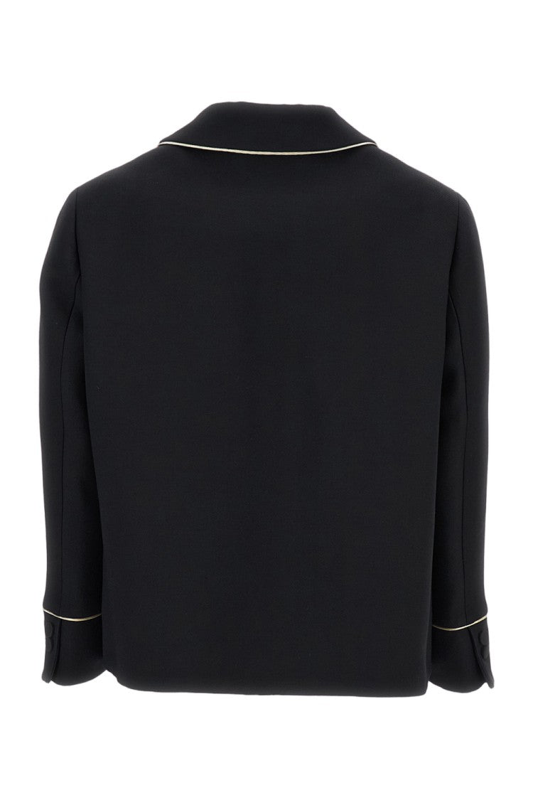 Fendi Tailored Wool-Silk Blouson Jacket